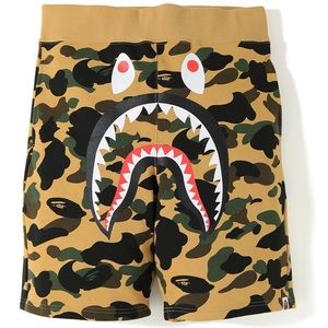 BAPE 1ST CAMO SHARK SWEAT SHORTS
